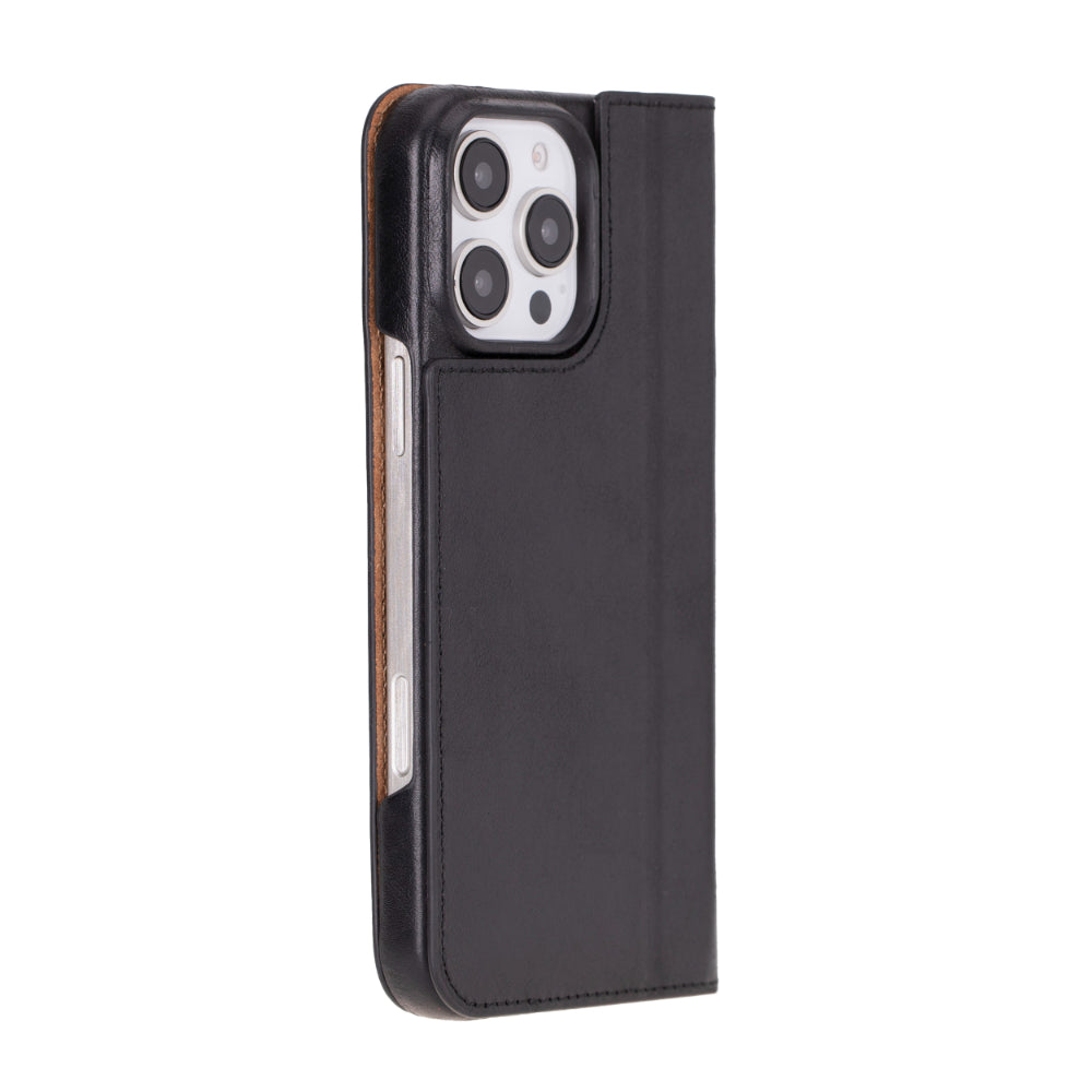 Premium Leren Foliohoesje voor iPhone 16 Pro